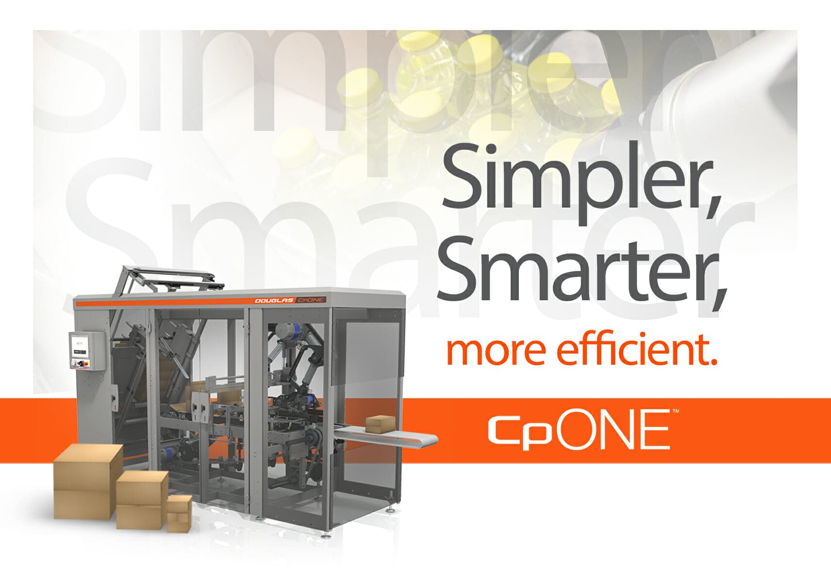 CpONE case & tray packer simplifies case packing operations