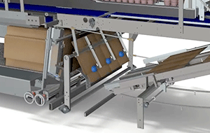 Reciprocating case and tray feeder