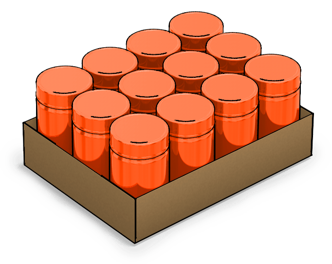 Horizontal Load Tray 12-count canister